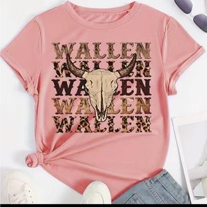 NEW light pink Morgan Wallen tshirt size L 8/10